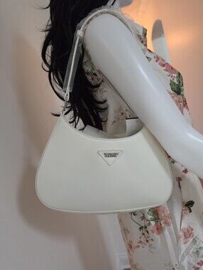 Valentino Orlandi Cream Patent Shoulder Bag